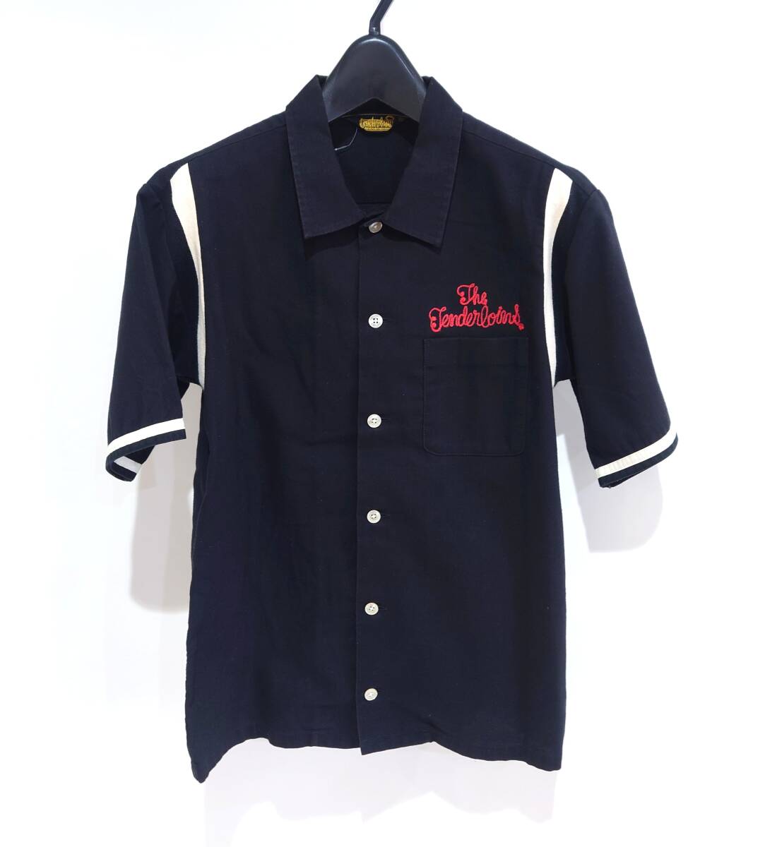 TENDERLOIN テンダーロイン T-BOWL ボーリングシャツ 半袖 トップス ブラック XS Y-333158拍卖
