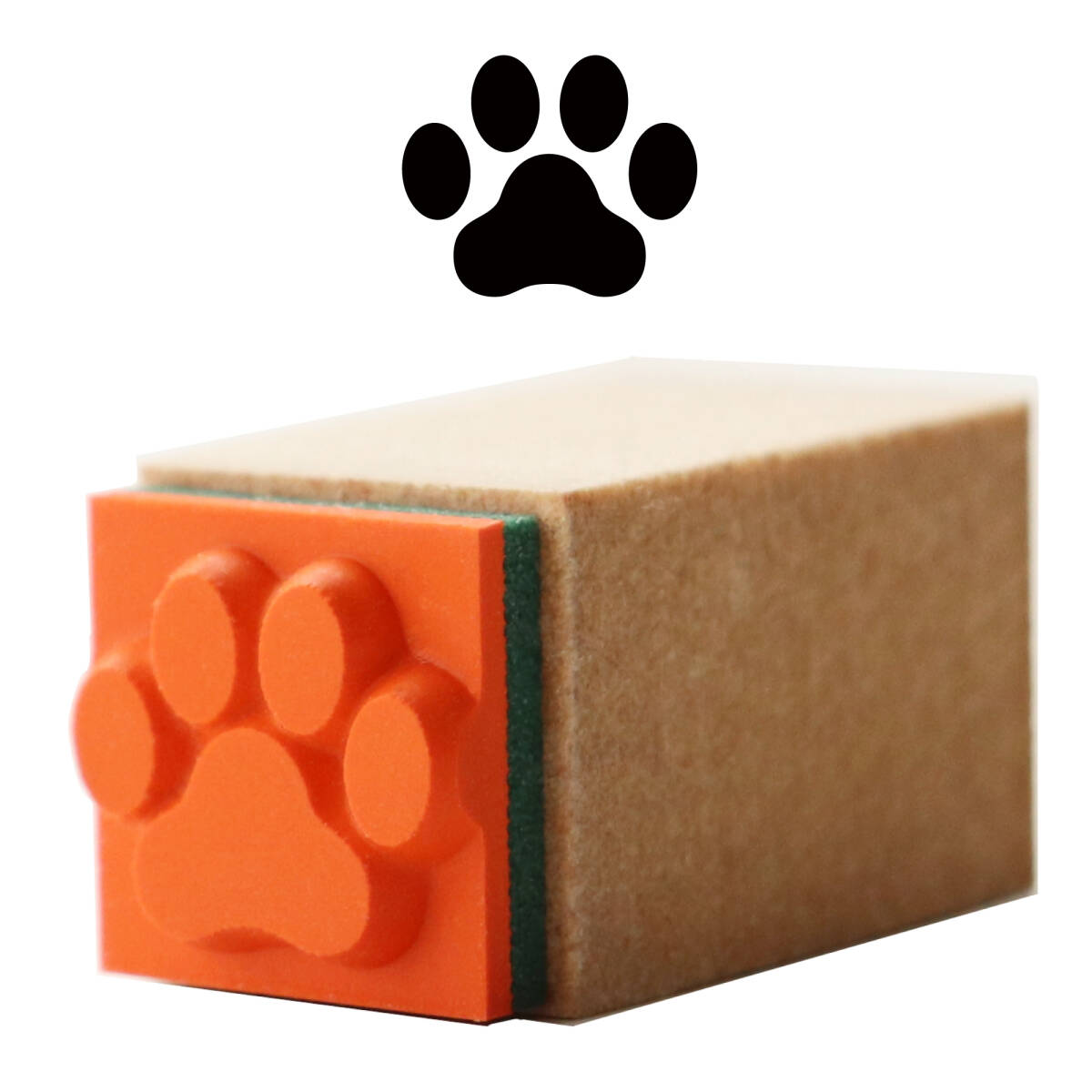 ハンコ 肉球 かわいいスタンプ・はんこ・ゴム印 犬猫の手足・足あと 印影サイズ:10mm×9mm拍卖