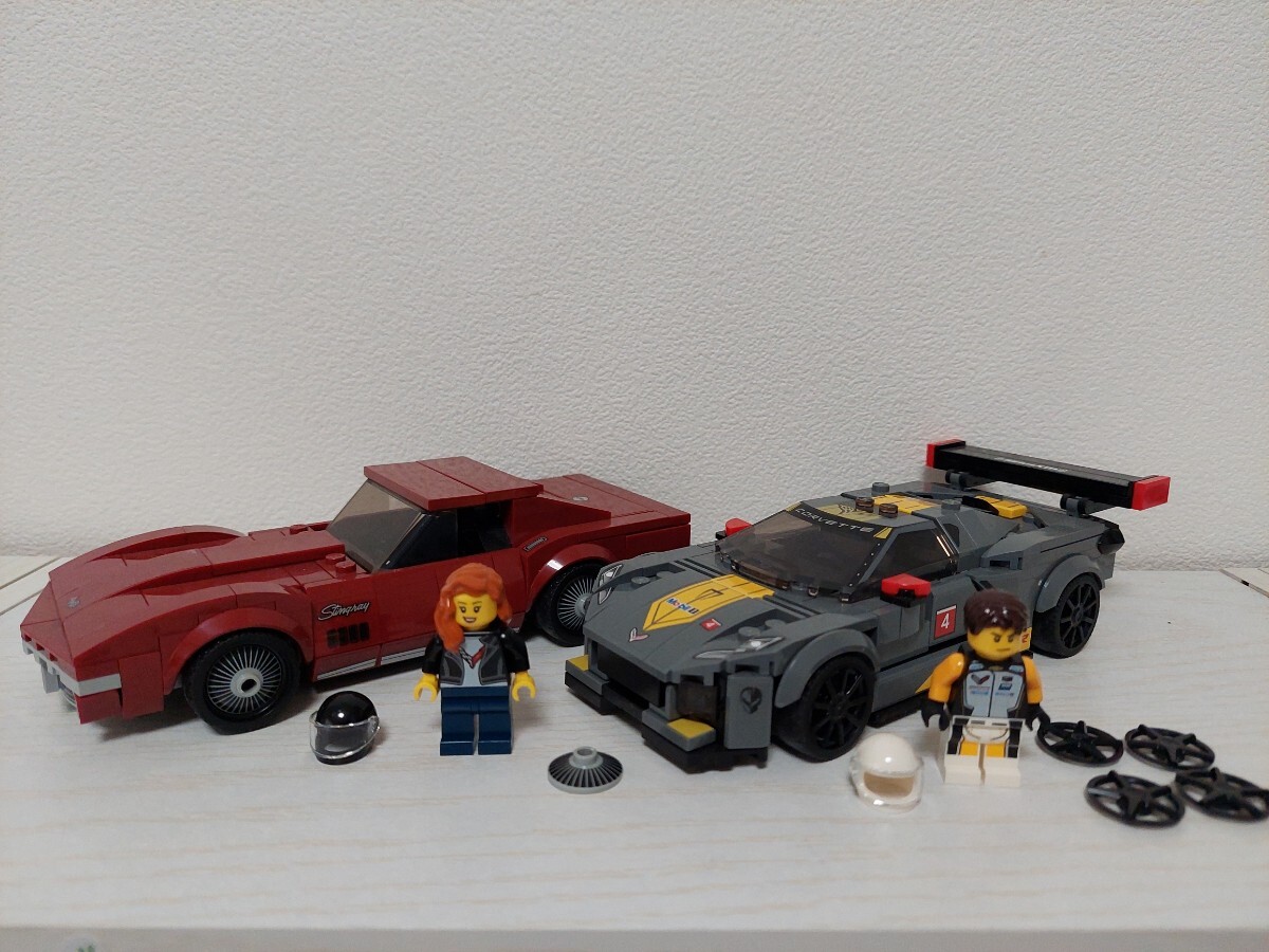 レゴ(LEGO) スピードチャンピオン(SPEED CHAMPIONS) シボレーコルベット C8.R レースカー & 1968 シボレーコルベット 76903 組立済 美品拍卖