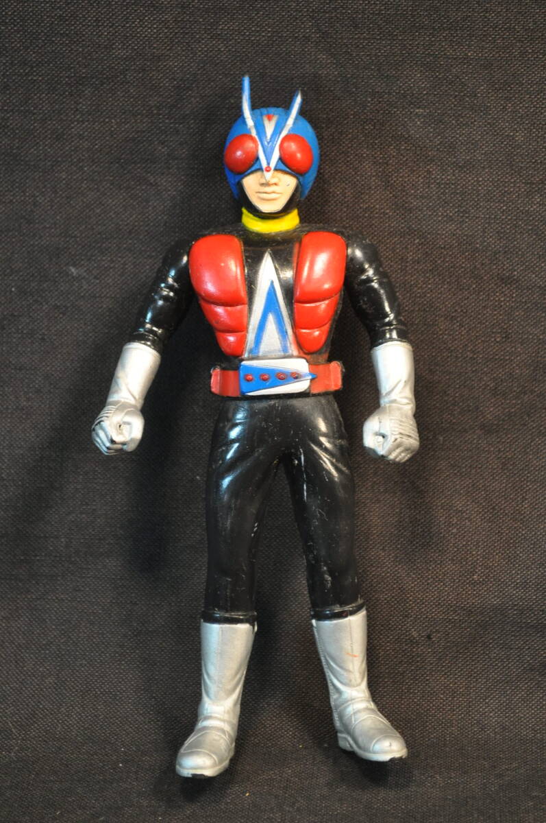 18 バンダイ 仮面ライダー ライダーマン ソフビ人形 高約16cm拍卖