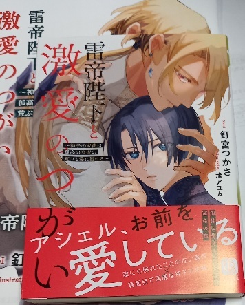 小冊子+帯付「雷帝陛下と激愛のつがい 神子の末裔は孤高の皇帝の荒ぶる愛に溺れる」釘宮つかさ/渚アユム 4月新刊拍卖