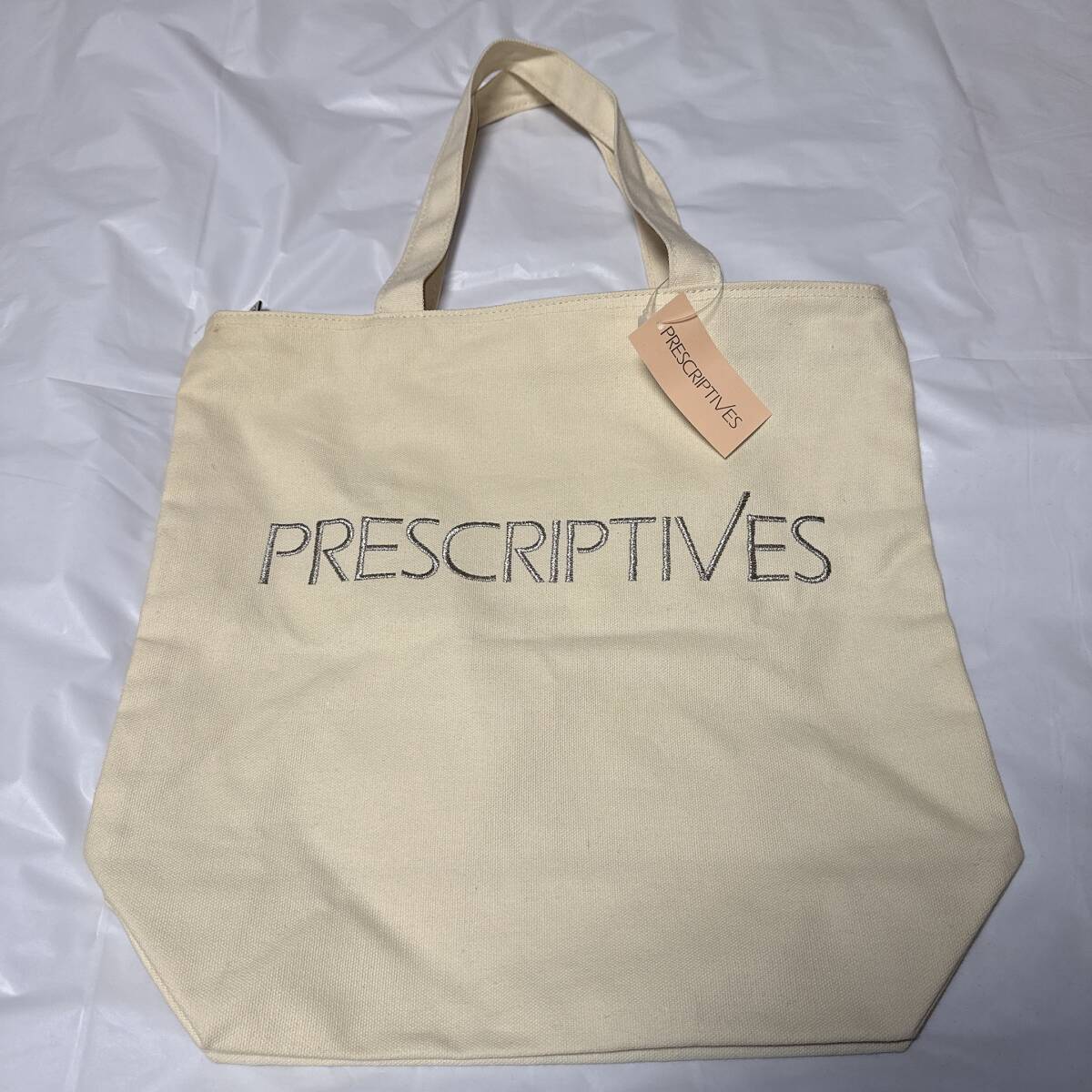 【新品訳あり品】 PRESCRIPTIVES プリスクリプティブ キャンバス トートバッグ 新品タグ付 大容量 バッグ サブバッグ お買い物拍卖