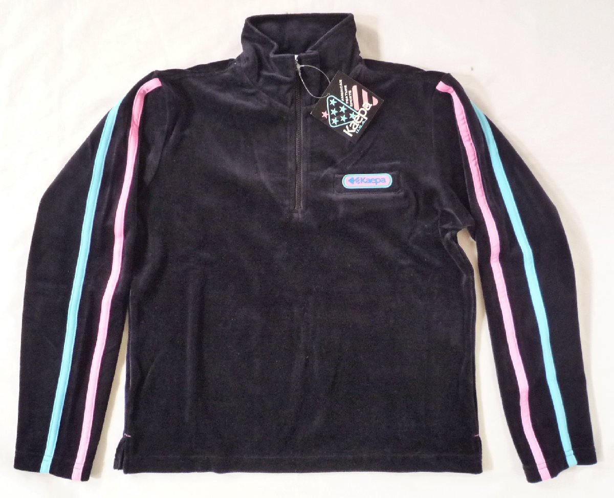 KAEPA ケイパ フリース長袖シャツ スポーツウエア ハーフジップ ハイネック 黒 ブラック 160拍卖