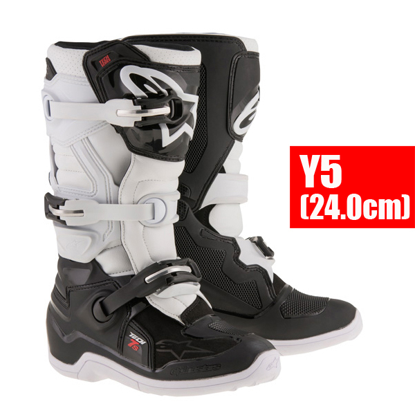 【送料サービス】ALPINESTARS TECH7Sブーツ ブラックホワイト/Y5(24.0cm) 【キッズ用ハイエンドモデル】拍卖