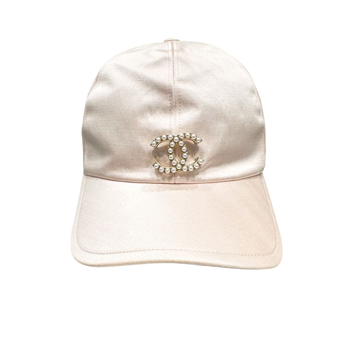 【中古】 CHANEL シャネル ココマーク パール キャップ ライトピンク シルク AA9129 レディース 24002333 HO拍卖