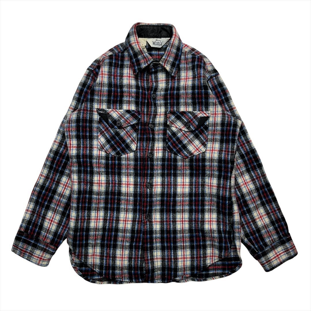 70s Vintage ウールリッチ ウール ネル シャツ 長袖 チェック Woolrich 古着 メンズ M USA製 タータン フランネル ヴィンテージ ビンテージ拍卖