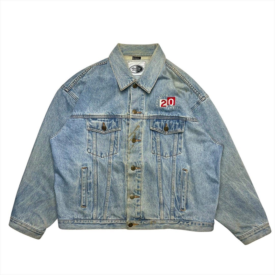 Vintage PRIME TIME MERCHANDISE SHOWTIME ショウタイム ロゴ デニム ジャケット ブルー 古着 メンズ L Gジャン ヴィンテージ ビンテージ拍卖