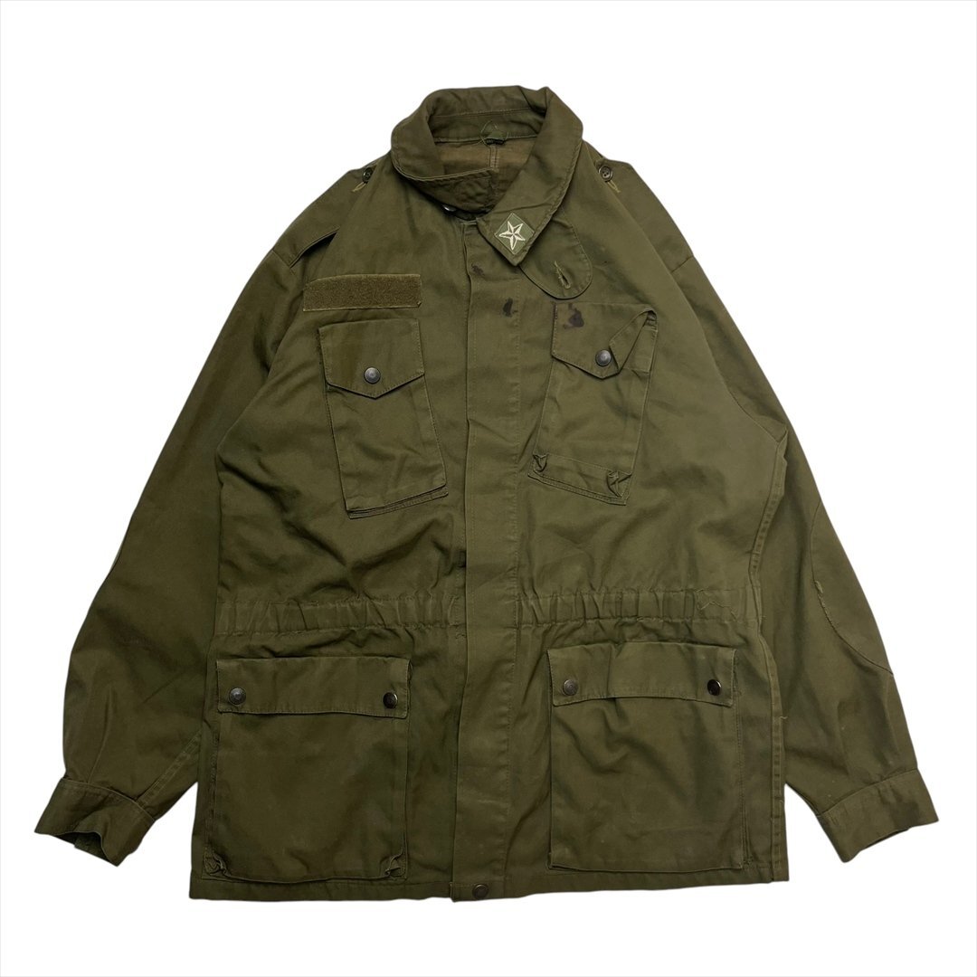70s-80s Vintage ミリタリー イタリア軍 コンバット ジャケット カーキ Military 古着 メンズ FREE ユーロ ヴィンテージ ビンテージ拍卖