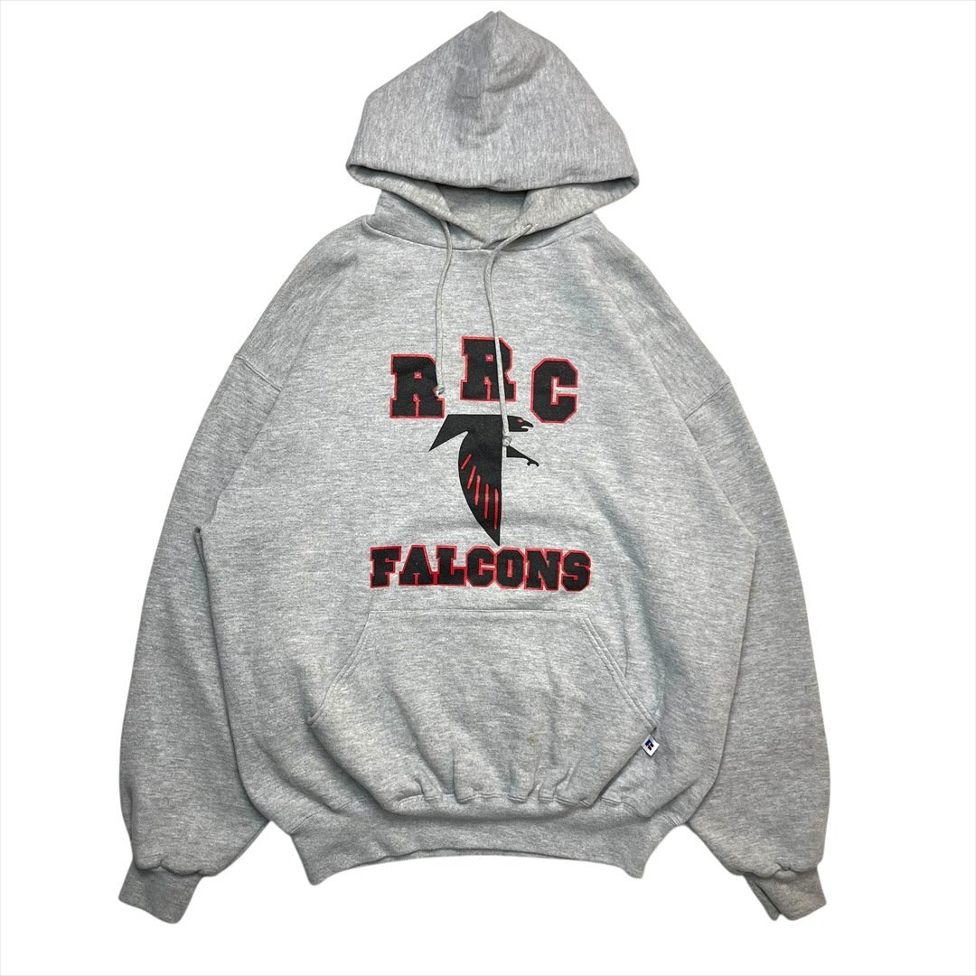 90s Vintage RUSSELL ラッセル NFL アトランタ ファルコンズ スウェット パーカー グレー 古着 メンズ XL ヴィンテージ ビンテージ拍卖