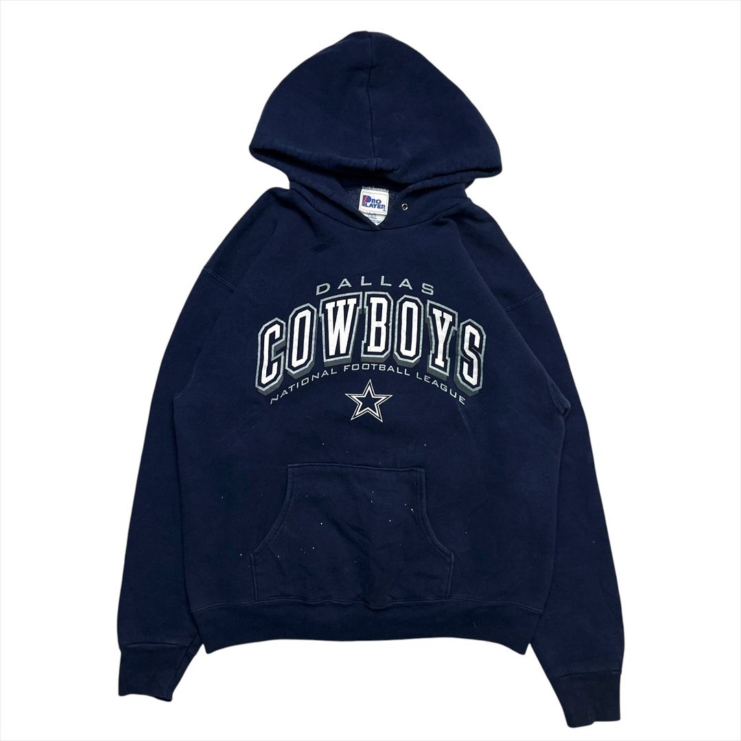 Vintage PRO PLAYER NFL DALLAS COWBOYS ダラス カウボーイズ スウェット パーカー ネイビー 古着 メンズ L ヴィンテージ ビンテージ拍卖