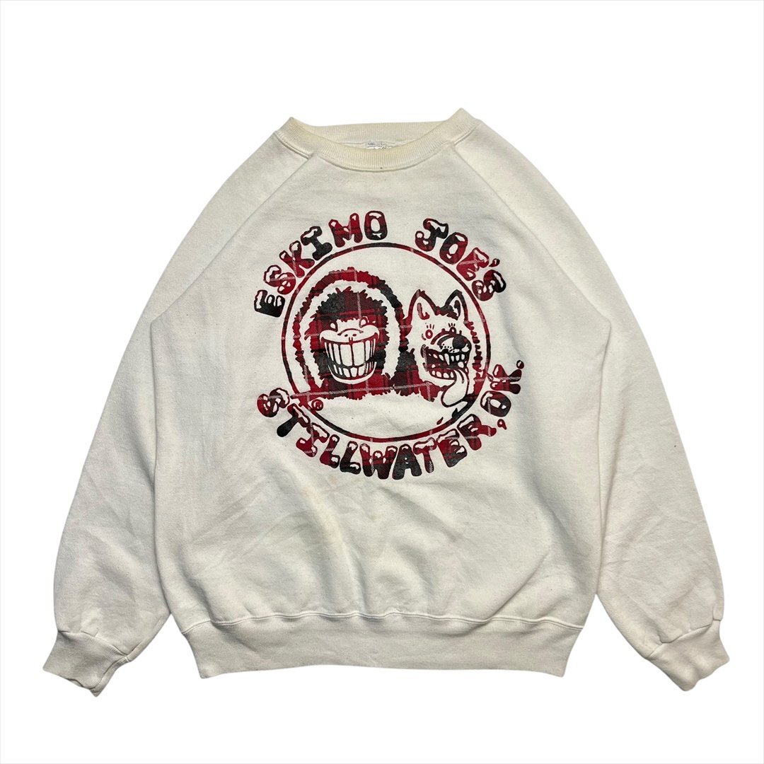 Vintage Hanes ヘインズ ESKIMO JOE'S エスキモージョーズ スウェット トレーナー ホワイト 古着 メンズ L USA製 ヴィンテージ ビンテージ拍卖