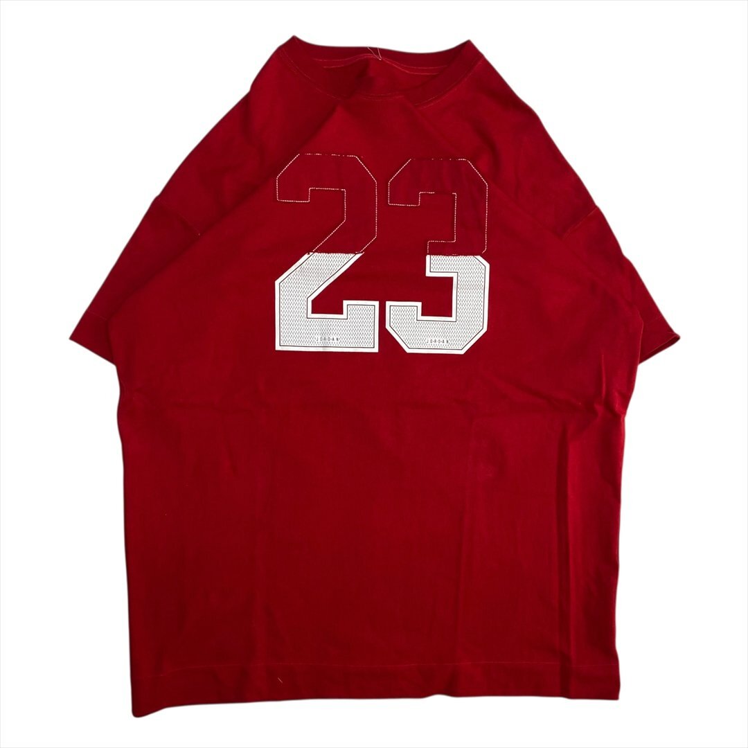 Vintage ナイキ AIR JORDAN エア ジョーダン 23 バイカラー ワッペン Tシャツ 半袖 レッド NIKE 古着 メンズ XXL ヴィンテージ ビンテージ拍卖
