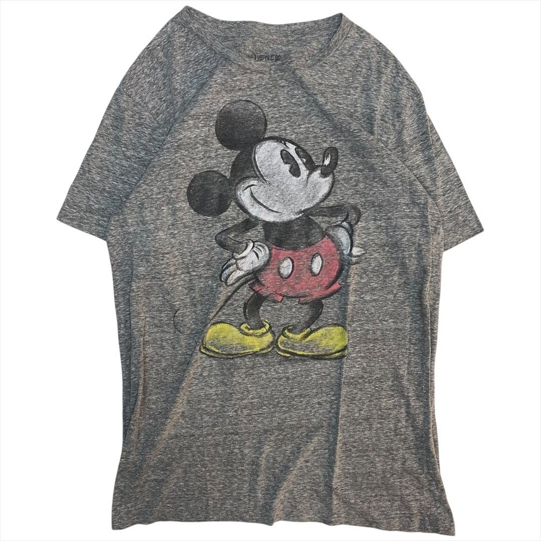 Vintage ディズニー ミッキーマウス Tシャツ 半袖 グレー Disney 古着 メンズ M キャラクター 定番 クラシック ヴィンテージ ビンテージ拍卖