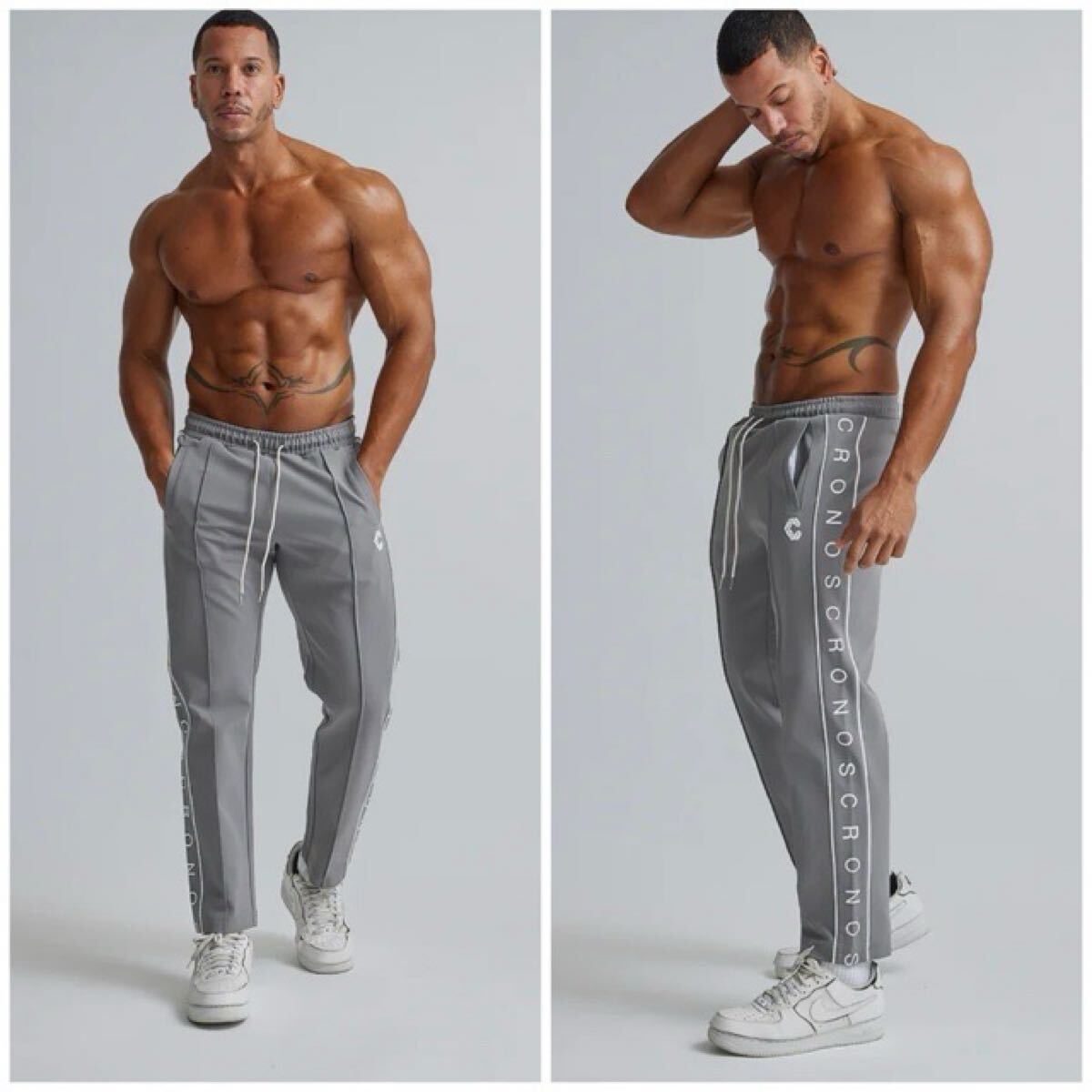 CRONOS クロノス サイド ロゴ パンツ 新品 グレー Lサイズ 拍卖