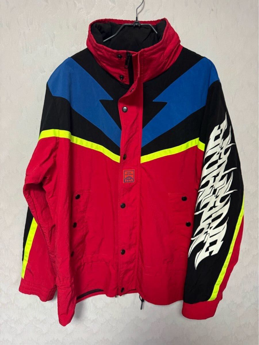 DIESEL ディーゼル ナイロンジャケット メッシュ Lサイズ レッド 赤拍卖