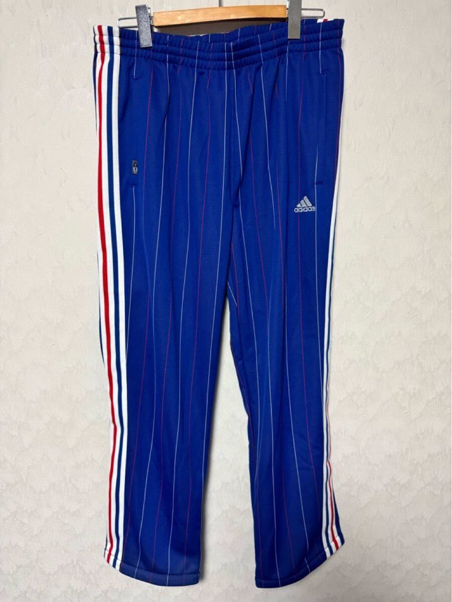 adidasアディダス ジャージ パンツ ブルー XOサイズ ストライプ 美品拍卖