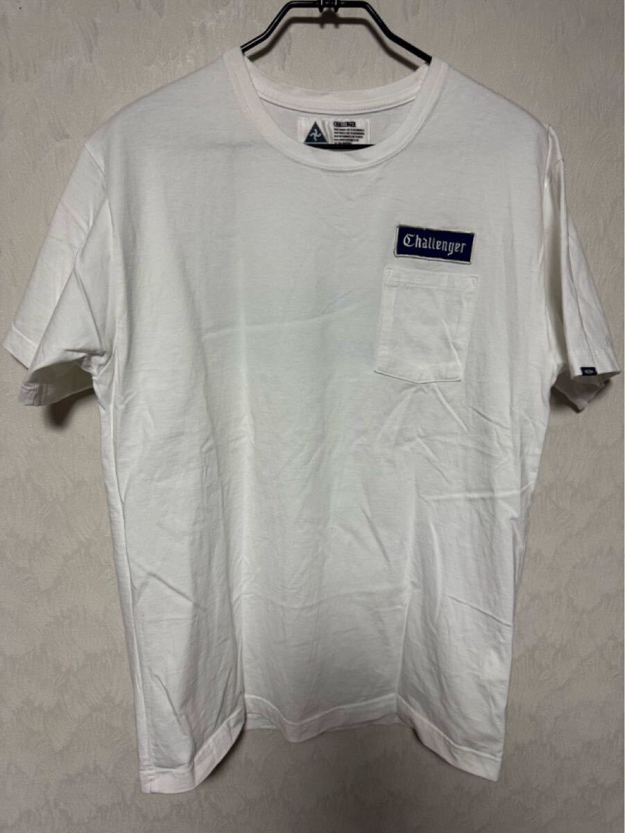 Challenger チャレンジャー ホワイト Tシャツ tee XL ポケ付き拍卖