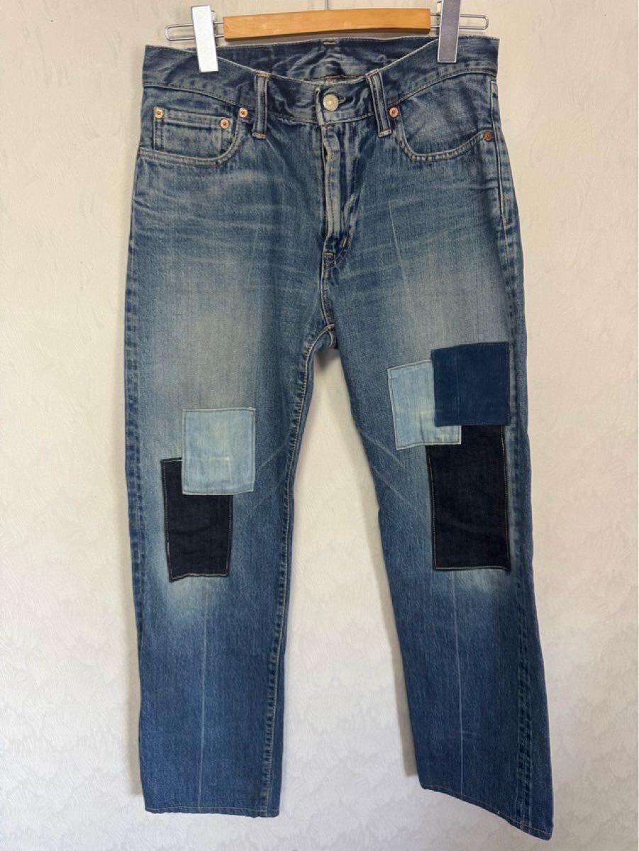 ブルーブルー BlueBlue ジーンズ デニム パッチワーク W31 HR拍卖