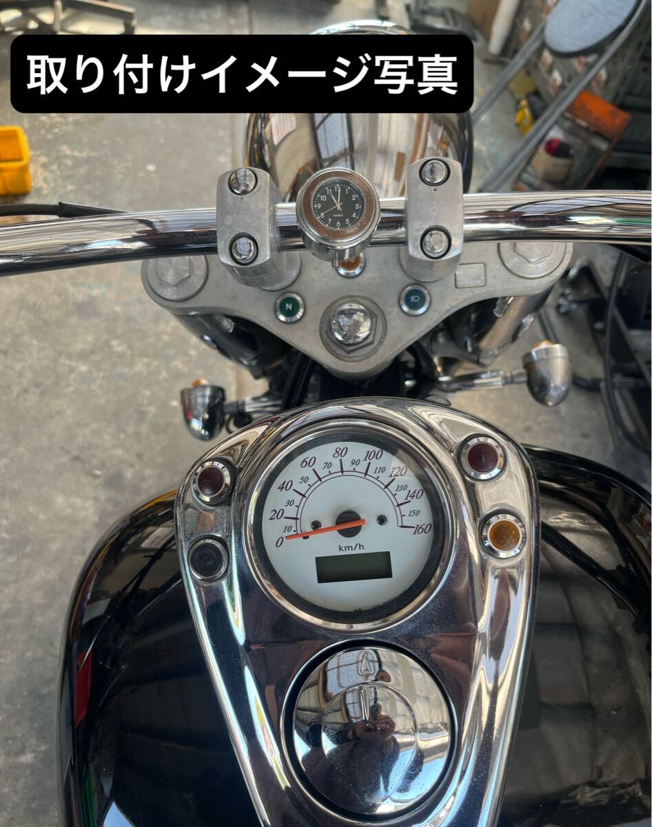 インチハンドル用 飾り時計 スティード ドラッグスター バルカン シャドウ ハーレー【B07429】拍卖