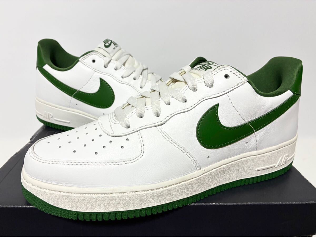 2016 新品箱付 NIKE AIR FORCE 1 LOW RETRO QS WHITE FOREST GREEN ナイキ エア フォース ロー ホワイト グリーン 28cm US10 845053-101 拍卖