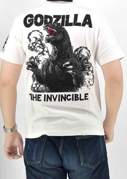 ゴジラ「ゴジラ・モスラ・キングギドラ 大怪獣総攻撃」天竺半袖Tシャツ◆サクラスタイルセレクション オフホワイト XXLサイズ GZL-2503拍卖