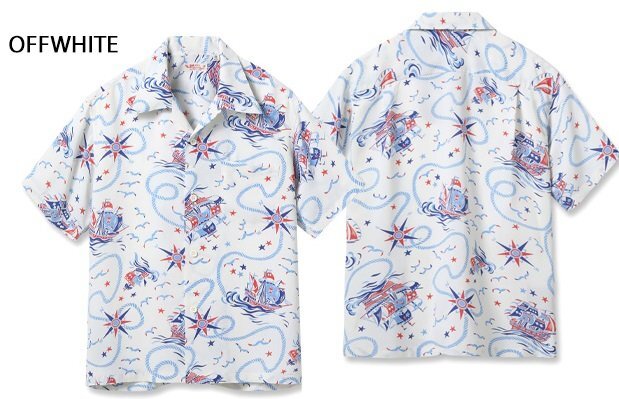 レーヨンアロハシャツ「AGE OF DISCOVERY」◆SUN SURF オフホワイト XLサイズ SS39429 サンサーフ ハワイアン 日本製拍卖