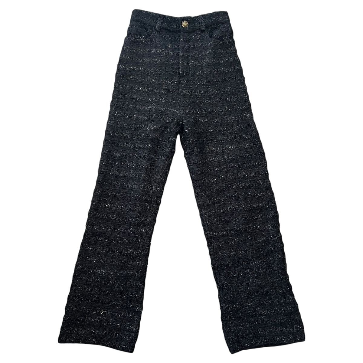 BALENCIAGA 22AW DEMNA Textured Tweed Knit Baggy Pants バレンシアガ テクスチャードツイード ニット バギー 704579 新品未使用タグ付き拍卖