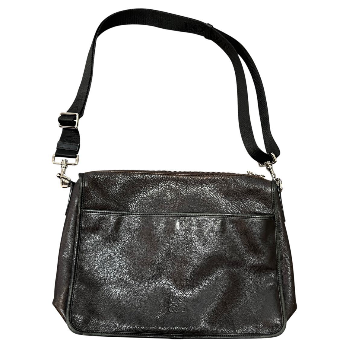 LOEWE Vintage Grained Calfskin Leather Shoulder Bag ロエベ ヴィンテージ グレインカーフスキン レザーショルダーバッグ 拍卖