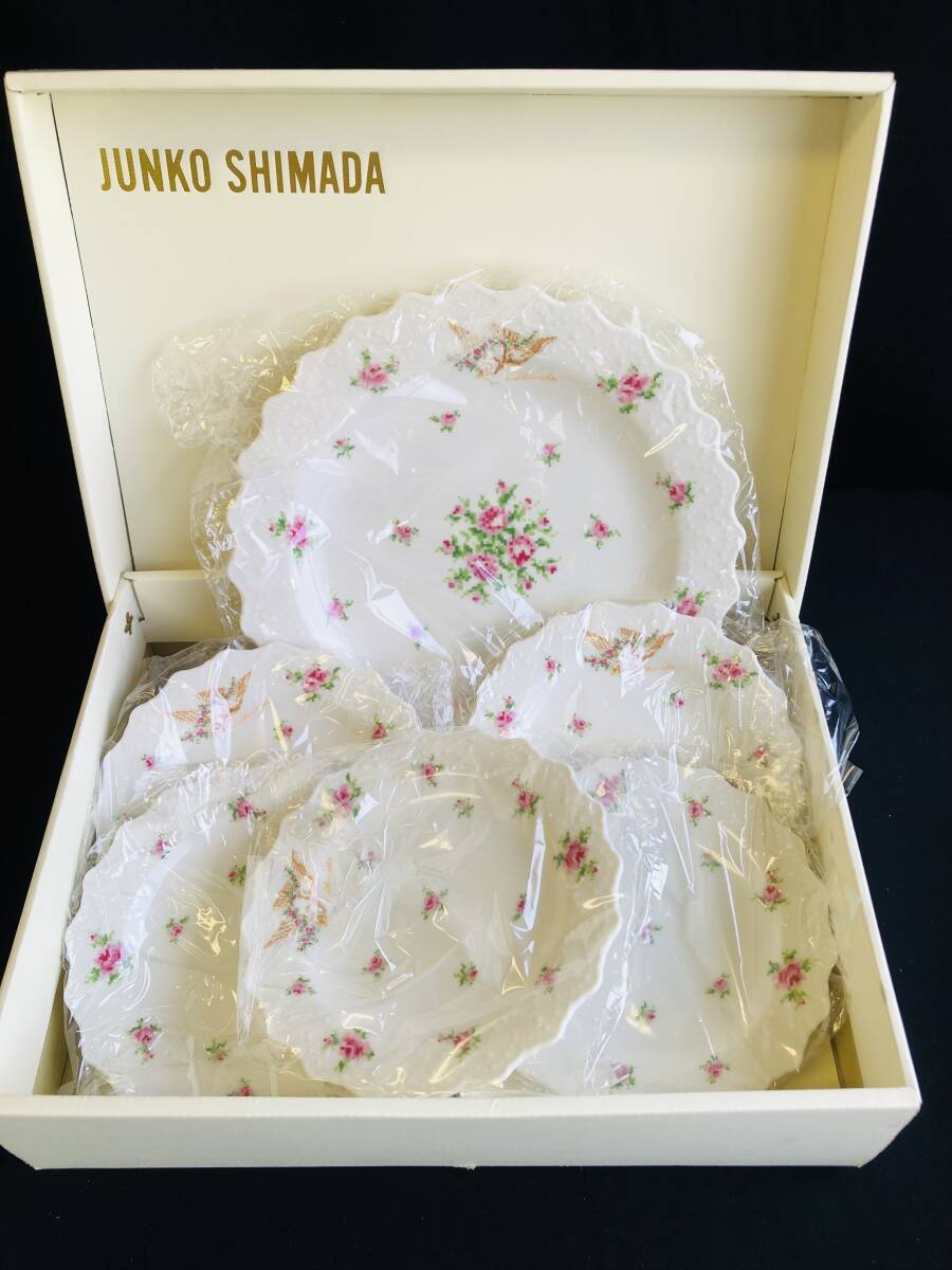 新品 JUNKO SHIMADA SANGO デザートプレート 大皿1枚・取り皿5枚 セット 食器 おもてなしに セレブリティ ケーキプレート拍卖