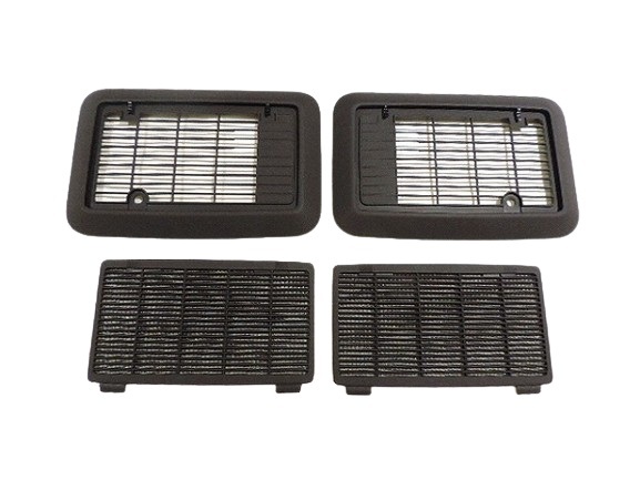 トヨタ純正 200系 ハイエース ダークプライム2 用 エアインテークカバー& エアインテークネット 4点セット 他のグレード流用 ブラック 黒拍卖