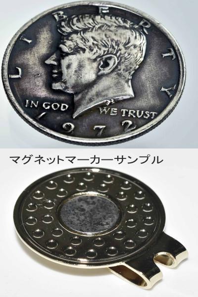 ヴィンテージコイン ゴルフマーカー12809-472b マグネットマーカー 30.5mm 燻しが効いた、格好いい遊び心 golf marker拍卖