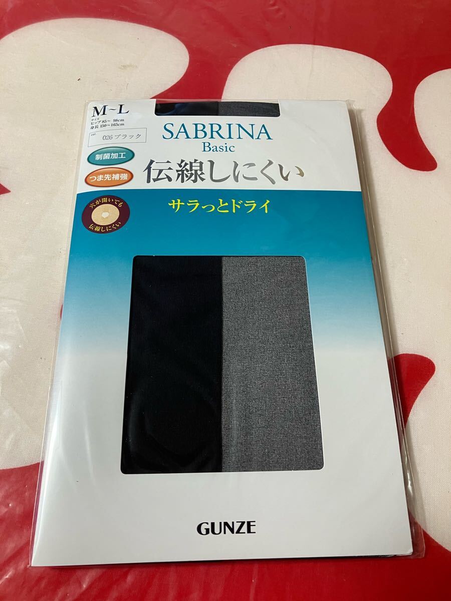 gunze sabrina basic 伝線しにくい サラッとドライ ブラック パンティストッキング パンスト グンゼ サブリナ pantystocking 黒 つま先補強拍卖