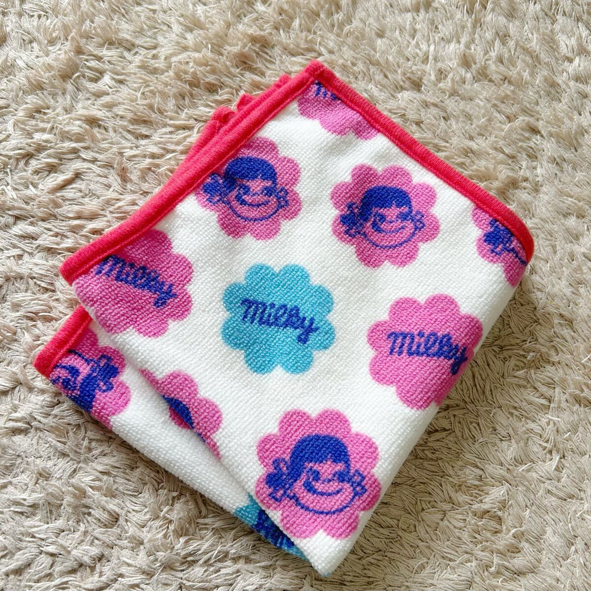 ハンドタオル ミルキー ペコちゃん タオルハンカチ拍卖