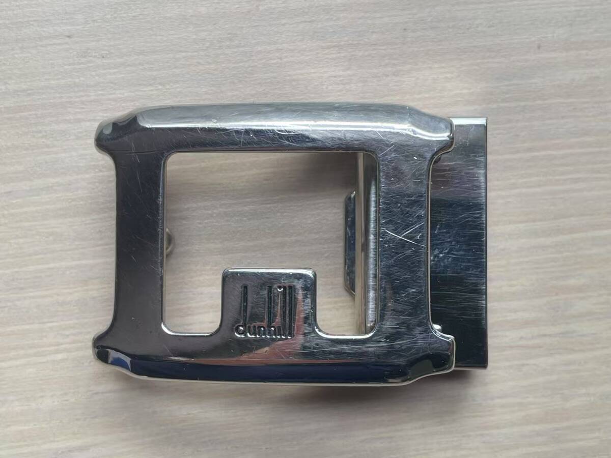 USED dunhill ダンヒル ベルト用金具 ベルトバックルのみ 幅3センチ以内対応 シルバー色 本物保証 拍卖