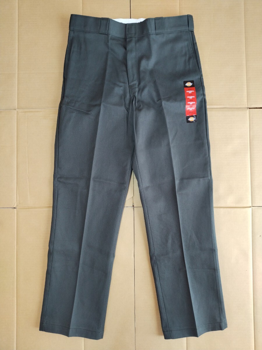 新品 未使用 USA企画 Dickies 874 オリーブグリーン W36 L32 ワークパンツ ディッキーズ OG HONDURAS製拍卖