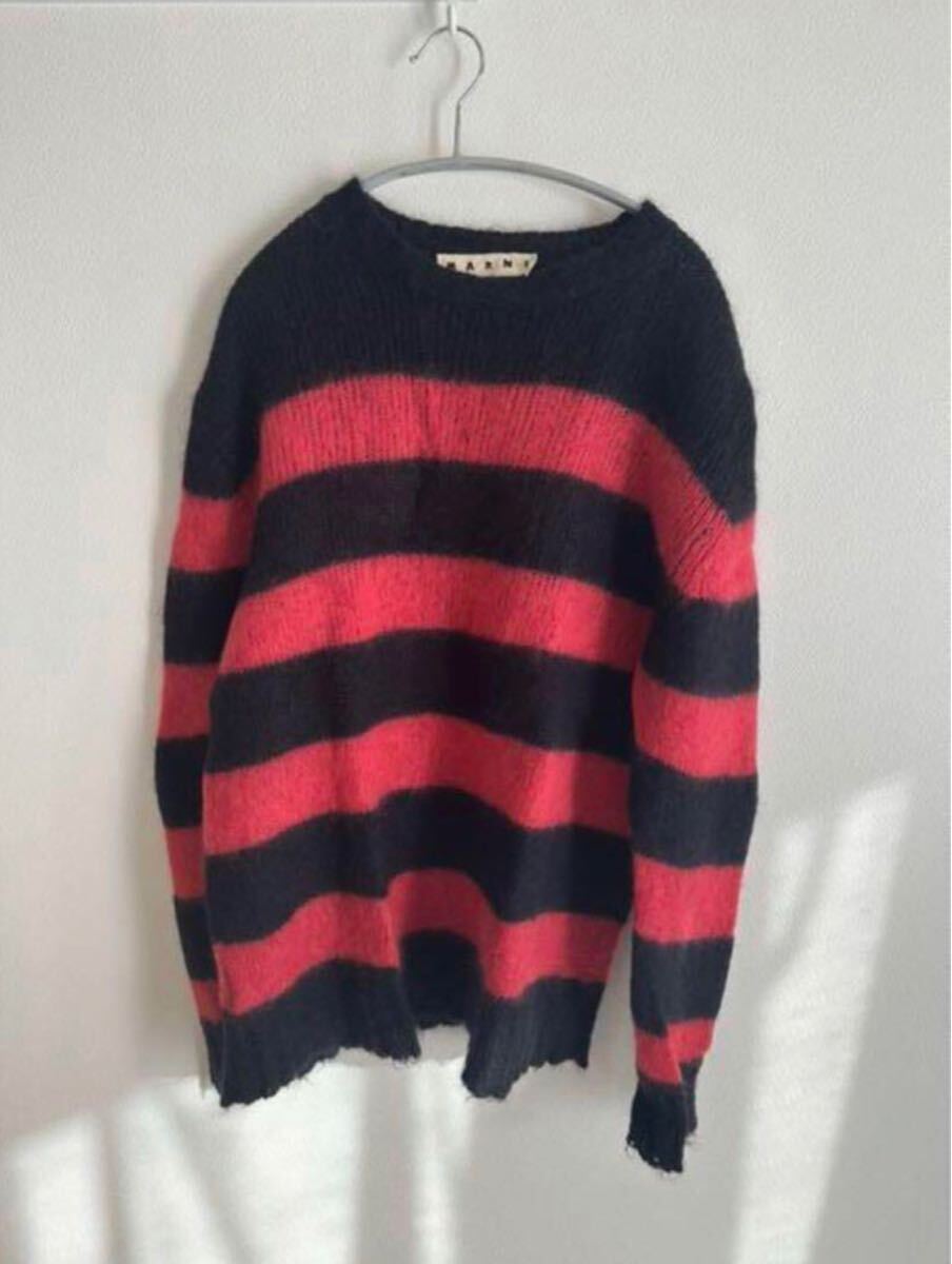 MARNI モヘアニット ボーダー拍卖