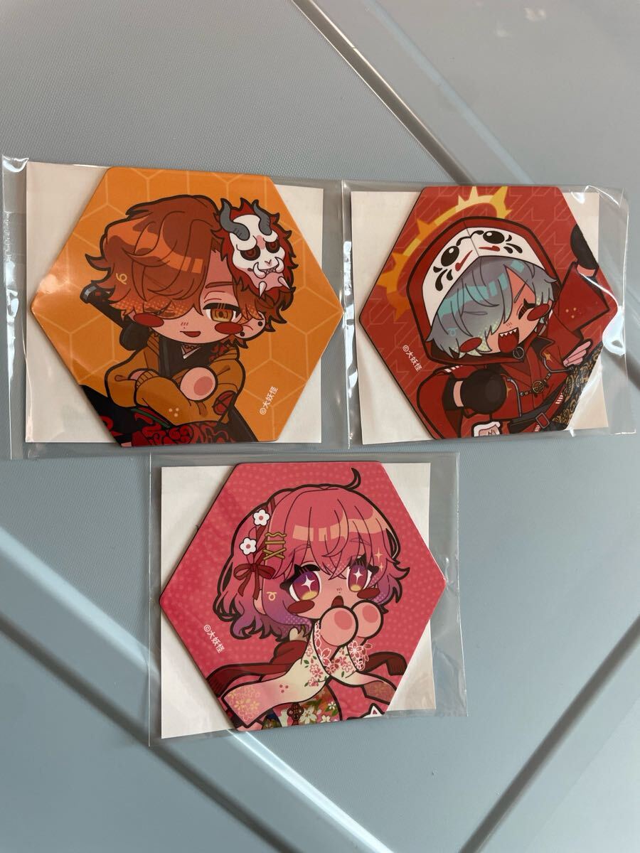 大妖怪ローソンコラボキャンペーン 明治ガルボマグネットシートデフォルメ3種コンプリートセット だるまいずごっどありさかなるせnqrse拍卖