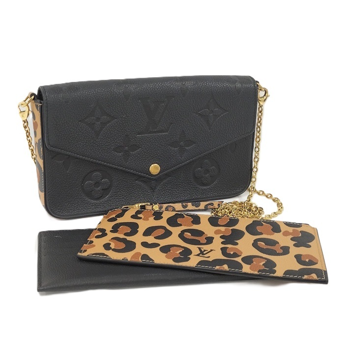 LOUIS VUITTON ポシェット フェリシー ワイルドアットハート 2WAYショルダーバッグ モノグラム アンプラント ブラック M80679拍卖