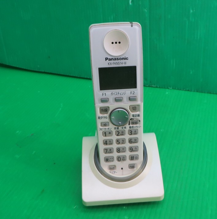 X-513■子機+充電器 Panasonic パナソニック KX-FKN514-W 通電のみ確認済 充電器付 中古拍卖