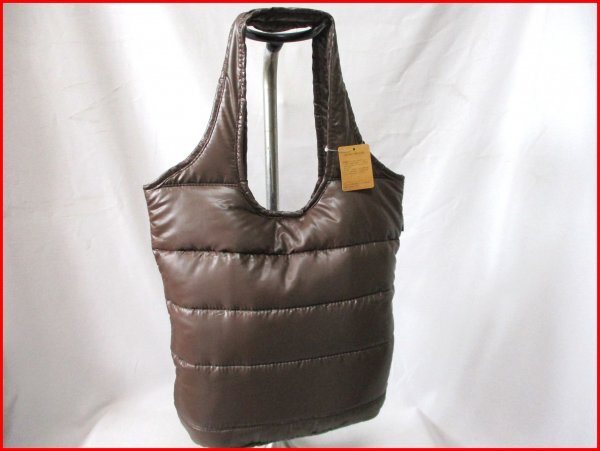 MAKEUP/メイクアップ◇トートバッグ 中綿入り チョコ 未使用 軽量 W34cm拍卖