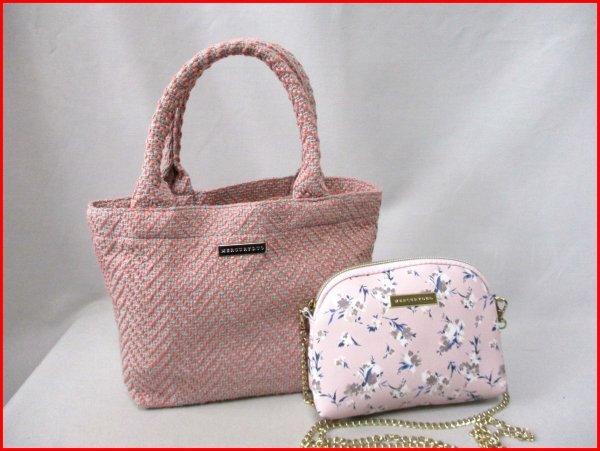 MERCURYDUO/マーキュリーデュオ◇トートバッグ+ショルダーポーチ 2点セット PK 拍卖