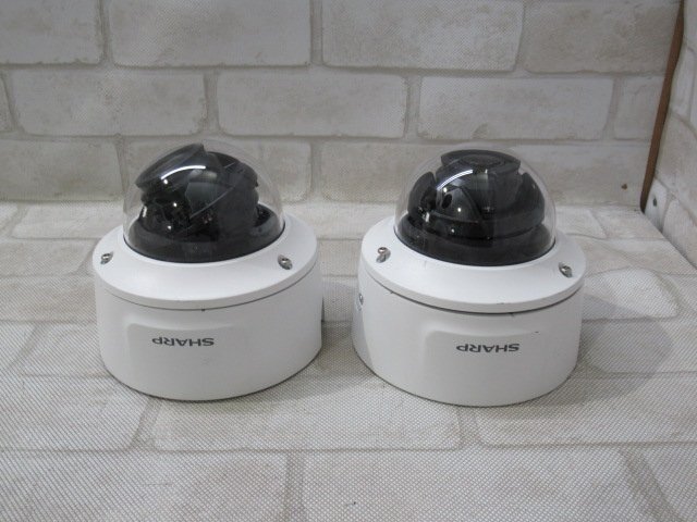 Ω 新LJ 0137k 保証有 SHARP【 YK-D021F 】シャープ ネットワークカメラ2台セット PoE給電対応 動作確認/初期化済拍卖
