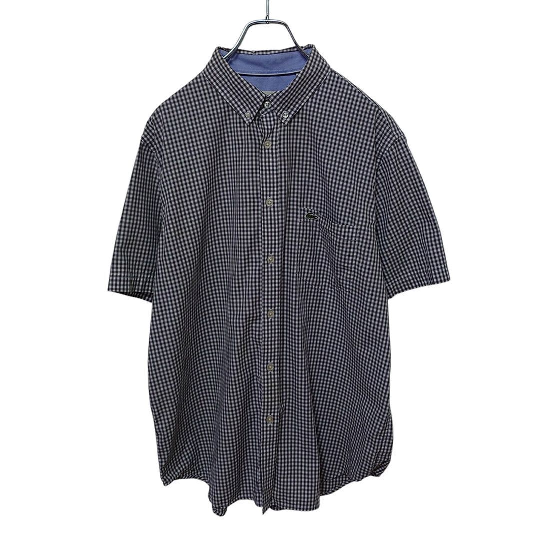 【LACOSTE】 ワニロゴ刺繍 ギンガムチェックシャツ S-1263拍卖