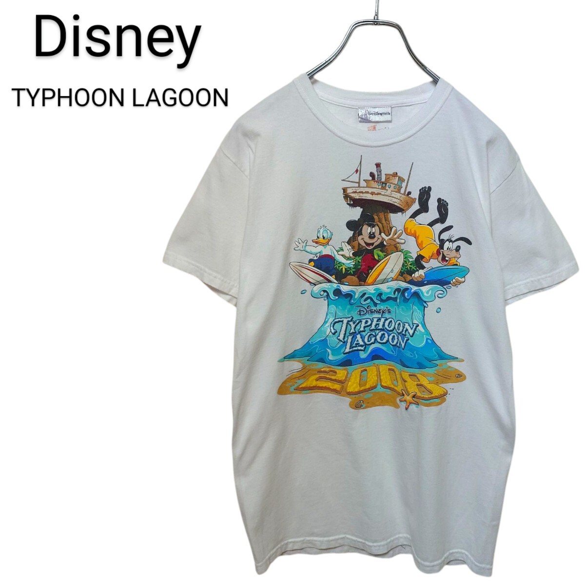 【Disney】00's TYPHOON LAGOON Tシャツ A-3542拍卖