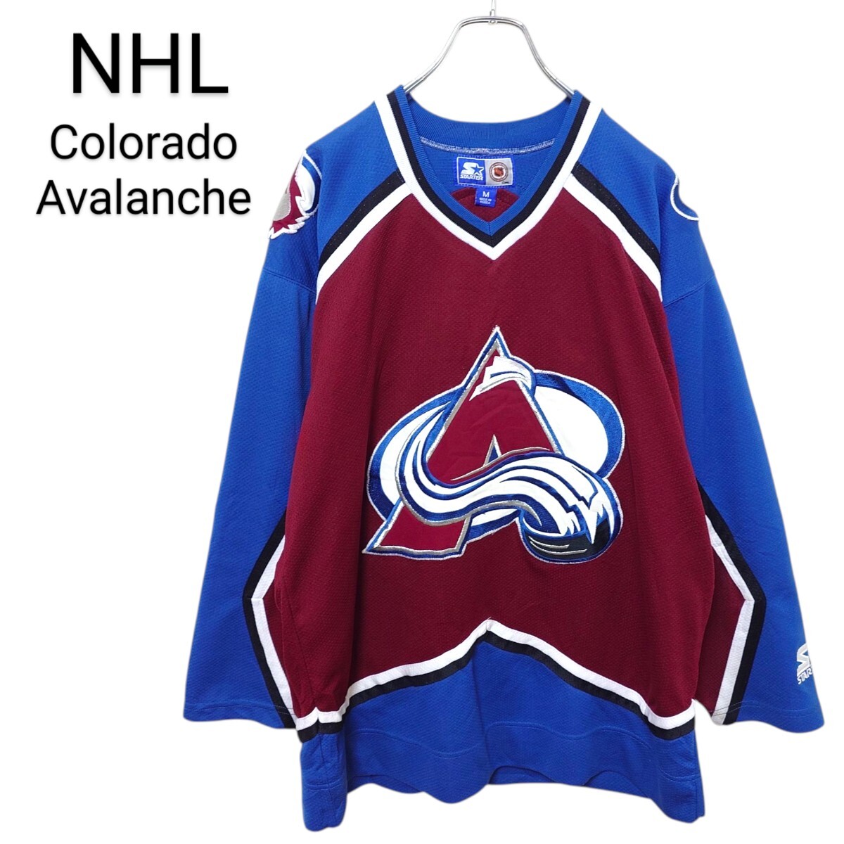 【STARTER】NHL コロラド・アバランチ ホッケー ゲームシャツA3653拍卖
