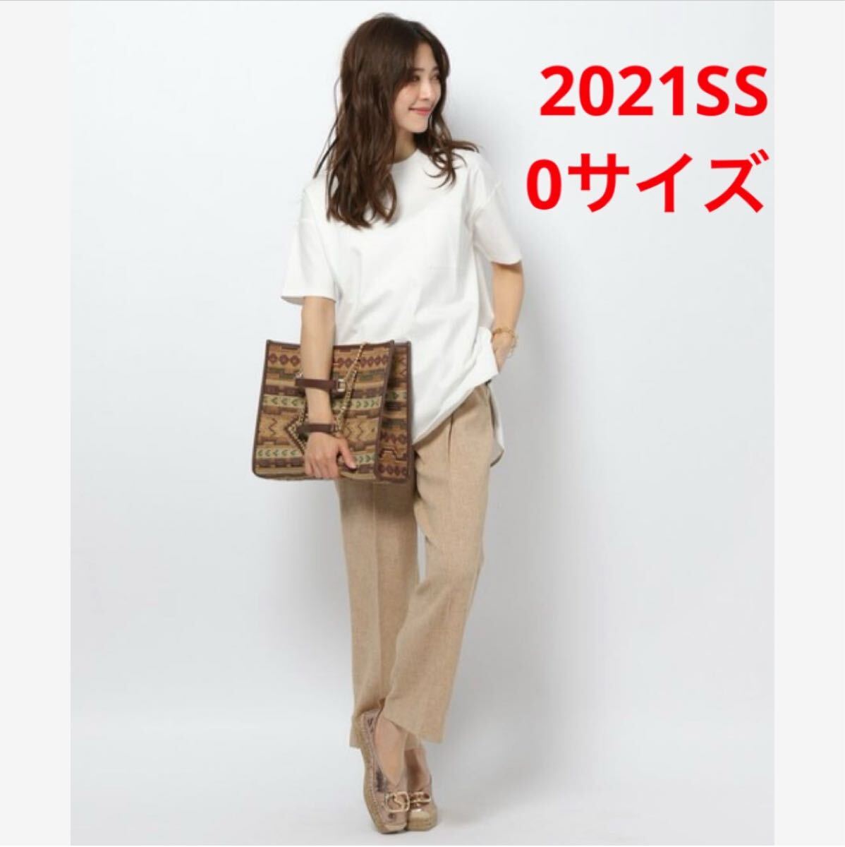 未使用*BARNYARDSTORM ツイードセミワイドパンツ 上質サマーツイード拍卖