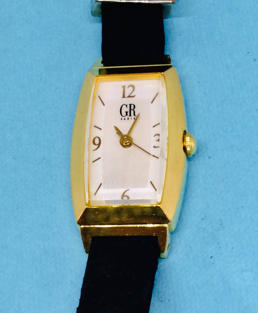 (f39)ダイアモンドカット(*'▽')ジョルジュ・レッシュ(電池交換済み)ゴールド・レディス腕時計USED(送料全国一律185円)素敵な時計。拍卖