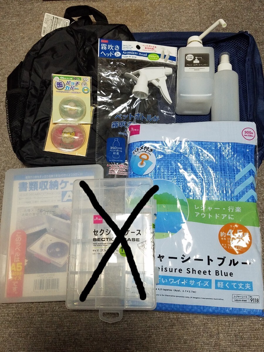 生活お役立ち品セット★ハンガー ブルーシート トラベルバック アルコールスプレー ディスペンサー 空気入れ等★防災 トラベル 拍卖