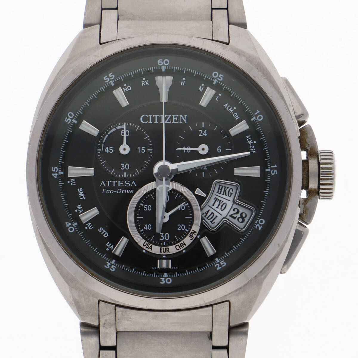CITIZEN シチズン H610-T015581 アテッサ ブラックダイヤル TI エコドライブ メンズ【129891】拍卖