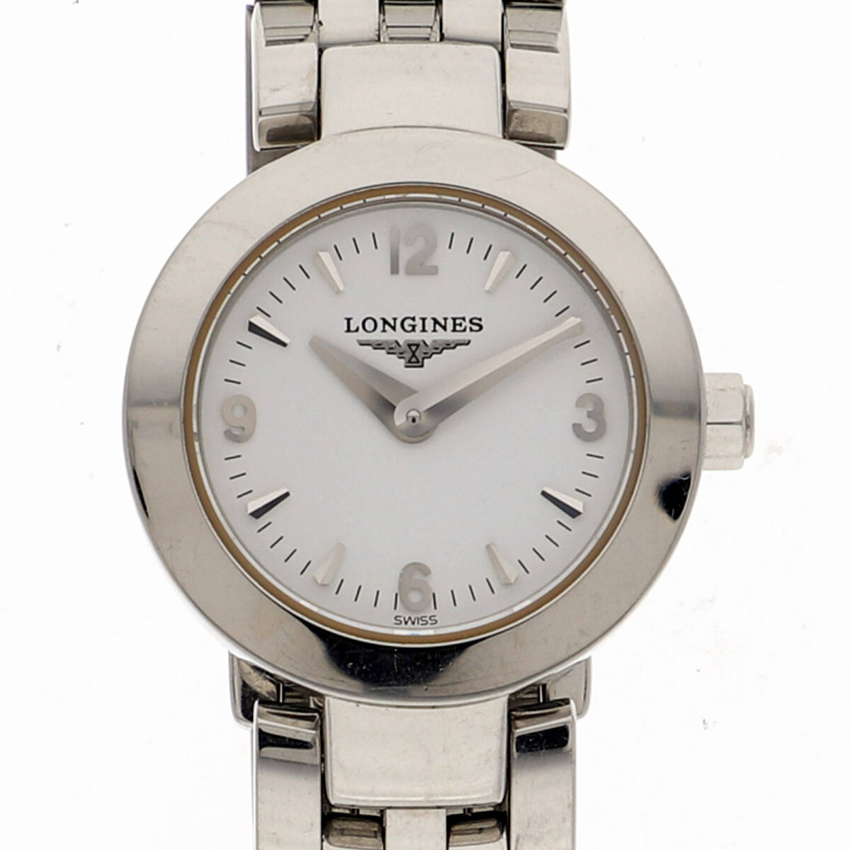 LONGINES ロンジン L5.174.4 ドルチェビータ ホワイトダイヤル SS クオーツ レディース【130617】拍卖